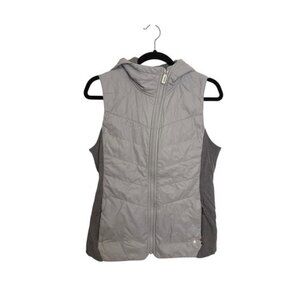 Smartwool SmartLoft 60 Hoodie Vest Womens Medium Gray Insulated Merino Wool